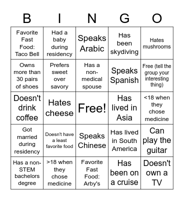 R2 Card Bingo Card