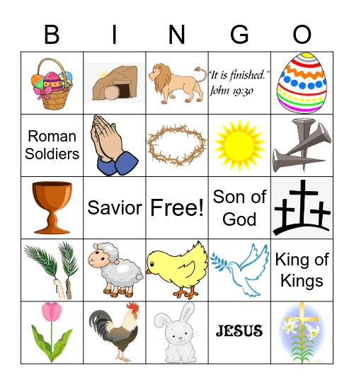 Easter Bingo Card