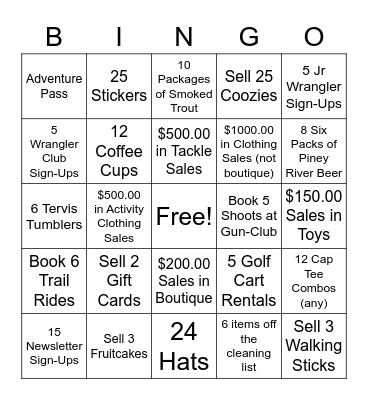 April Bingo Contest Bingo Card