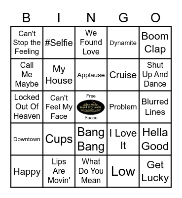 K-Pub 2000's Top 40 Bingo Card