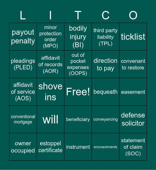 LITCO 2021 Q1 SOCIAL Bingo Card