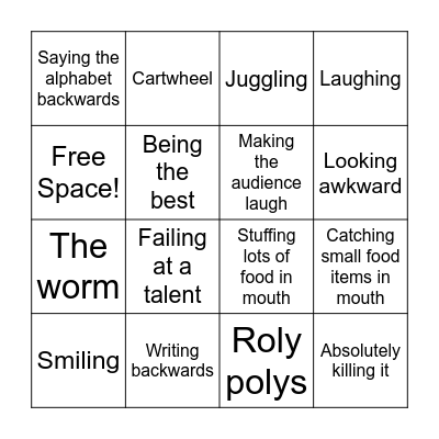 Mikaylah and Angela's amazing microtalents Bingo Card
