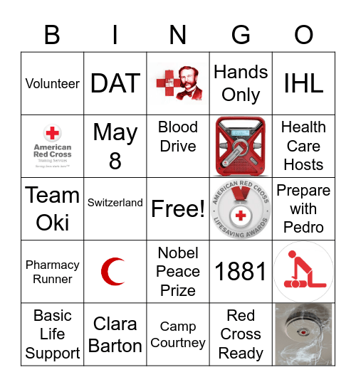 Red Cross Bingo Card