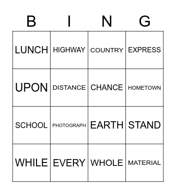 SPELLING WEEK 9 TERM 1 Bingo Card