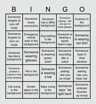 ESD - virtual BINGO Card