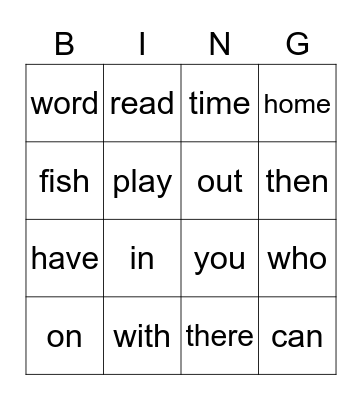 Ian's Bingo Game Bingo Card