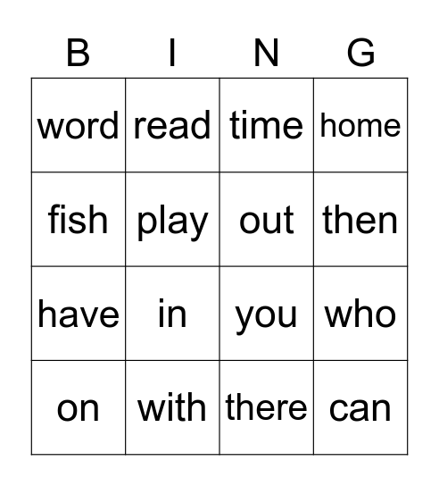 Ian's Bingo Game Bingo Card