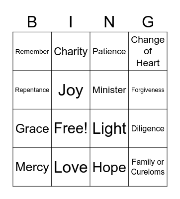 Conference Bingo Card