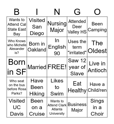 Umojaj Bingo Card