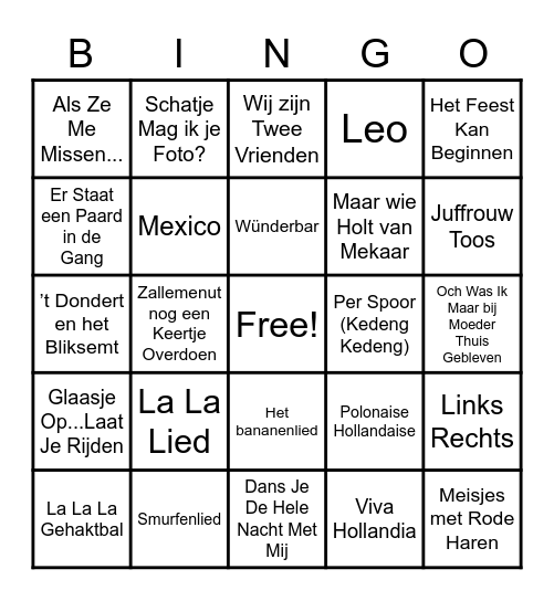 Carnaval Bingo Card