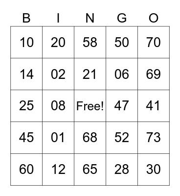 Leah's Journey TV Bingo Card