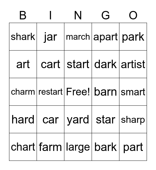ar Bingo Card
