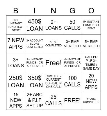 FSST BINGO Card