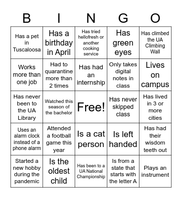 CI&S Bingo Card