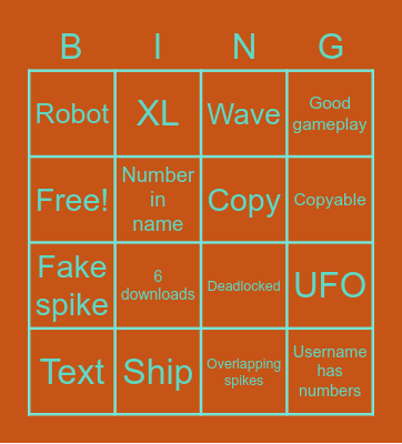 Clark’s bingo Card
