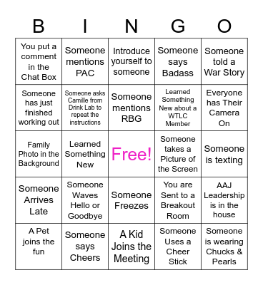 POP, FIZZ, & REFRESH Bingo Card
