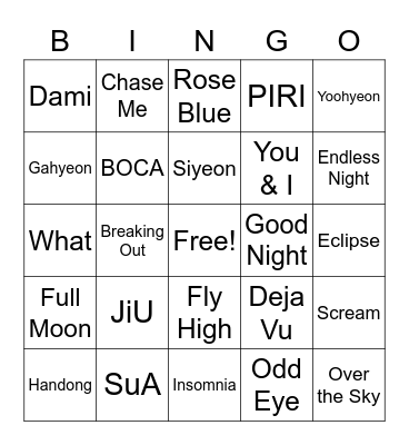 Dreamcatcher Bingo Card