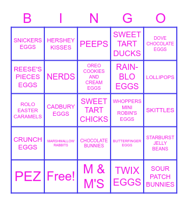 EASTER Bingo Card