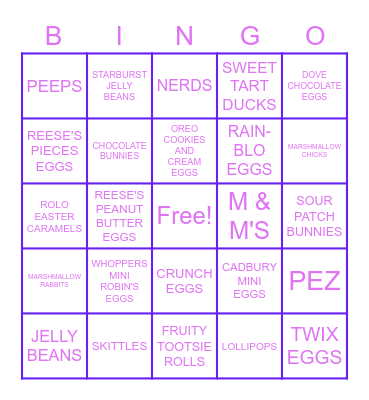 EASTER Bingo Card