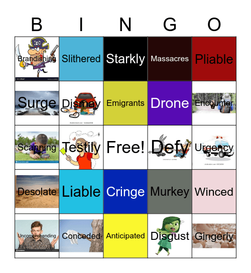 Trouble River Vocabulary Bingo Card