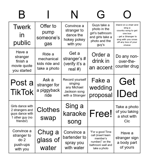 Bingo Card