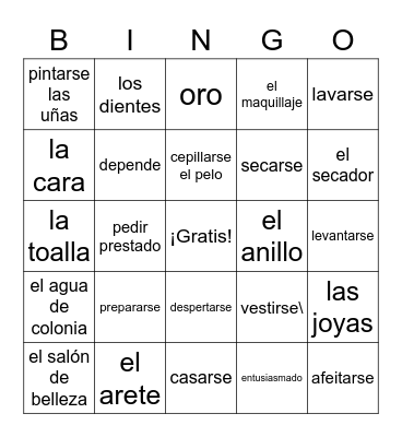 ¿Cómo te preparas? Bingo Card