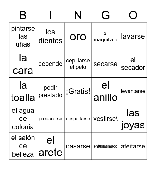 ¿Cómo te preparas? Bingo Card