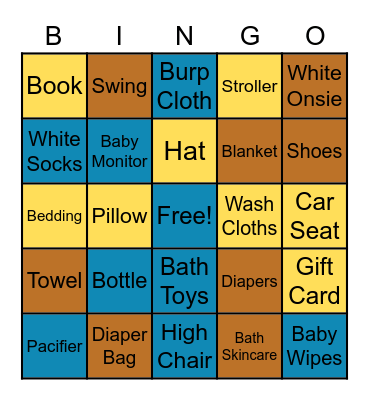 Baby Bingo Card