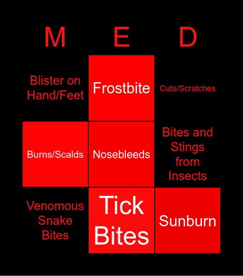 First Responder's Bingo Board Bingo Card