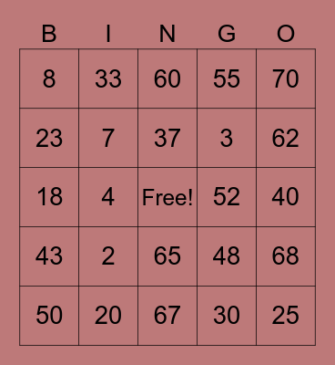 Yeonyul Shin TV Bingo Card