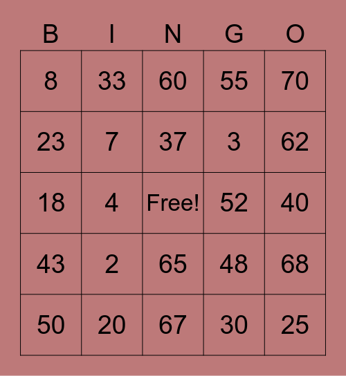 Yeonyul Shin TV Bingo Card