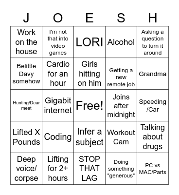 Midnight Betting Bingo Card