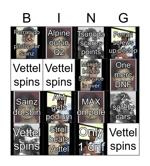 fjfjfj Bingo Card