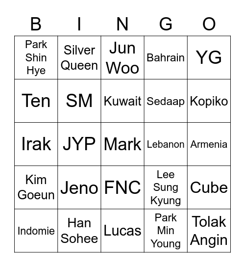 @wangjhiar Bingo Card