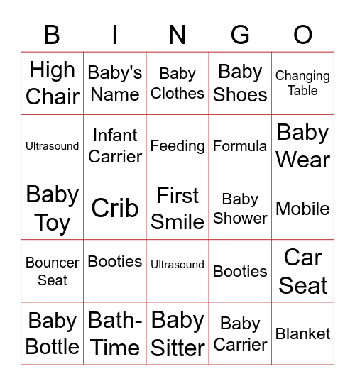 PRIYA BABY SHOWER Bingo Card
