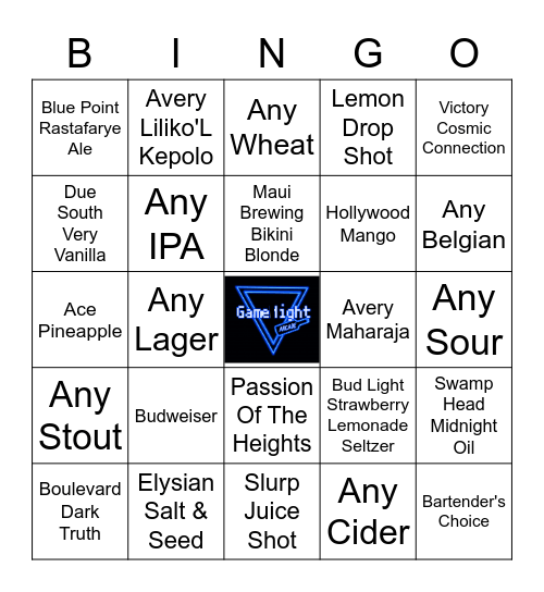 April Craft Beer Bingo Card