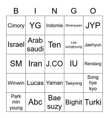 @bangtihti Bingo Card