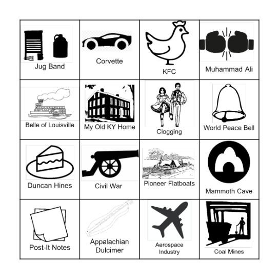 Sounds of Kentucky Bingo Card