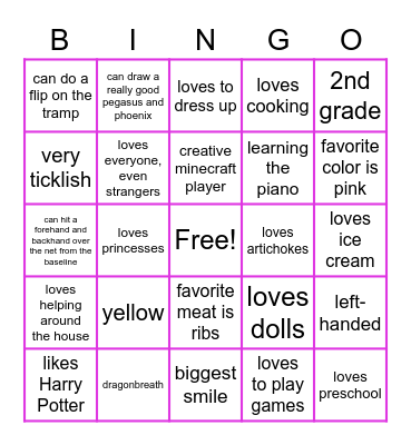 Birthday Bingo! Bingo Card