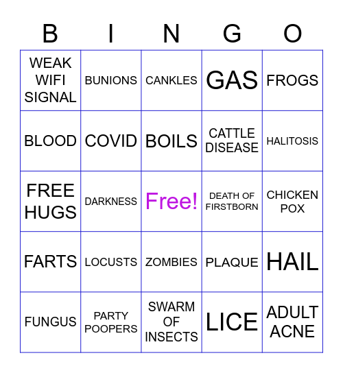 PASSOVER Bingo Card