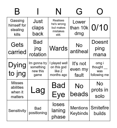 Okbuthaveyouever Bingo Card