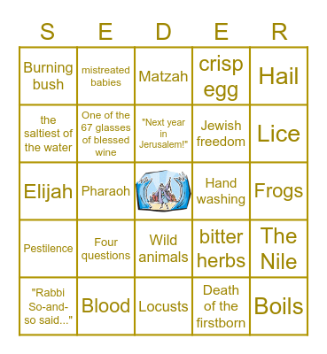 Passover Bingo Card