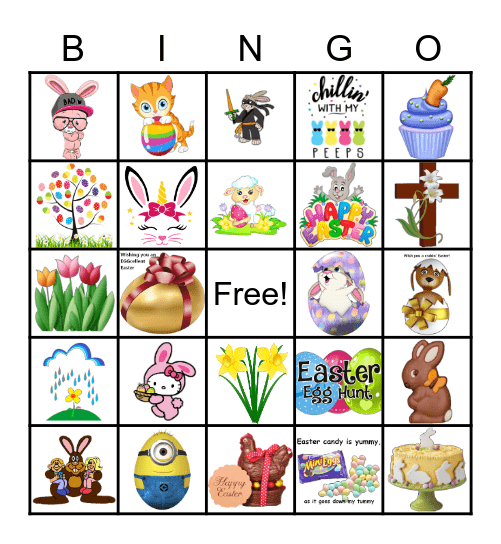 Easter Bingo Card