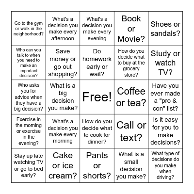 Untitled Bing Bingo Card