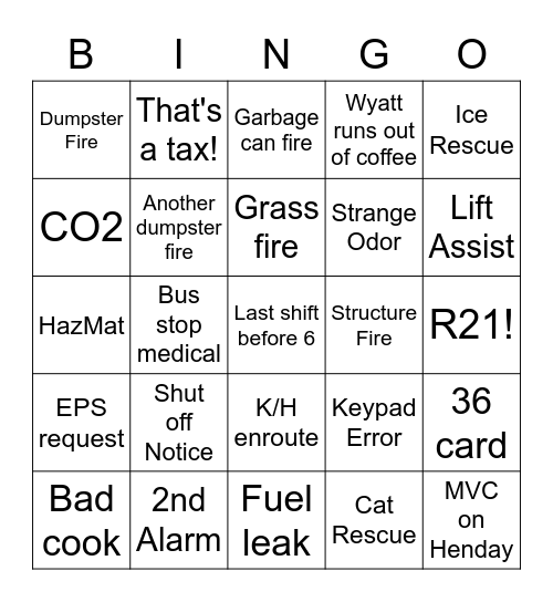 March Madness Bingo Card