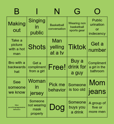 March madness bingo Card