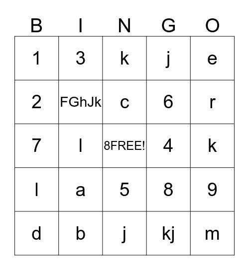 Linear Algebra Bingo Card