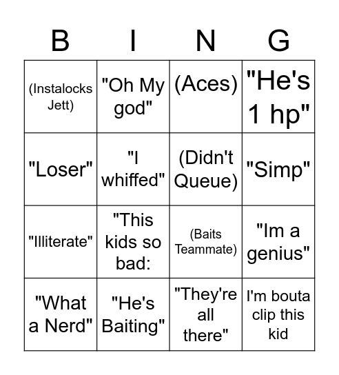 Nav Bingo :) Bingo Card
