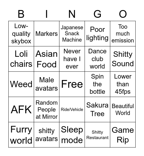 World Hop Bingo v2 Bingo Card