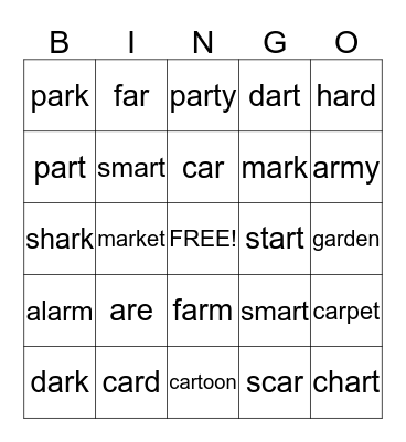 ar Bingo Card